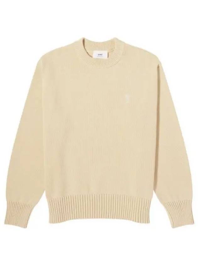 De Coeur Crewneck Knit Top Ivory - AMI - BALAAN 2