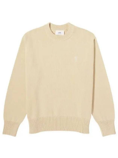 De Coeur Crewneck Knit Top Ivory - AMI - BALAAN 2