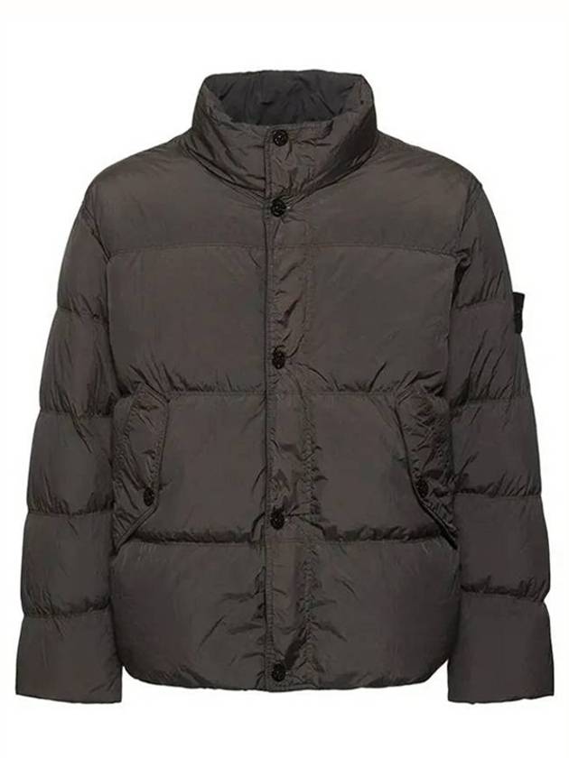 Garment Dyed Crinkle Reps Down Padding Grey - STONE ISLAND - BALAAN 5