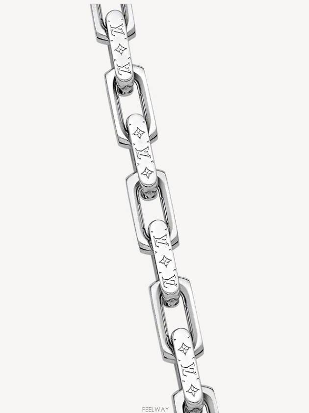 Monogram Chain Necklace Silver - LOUIS VUITTON - BALAAN 3