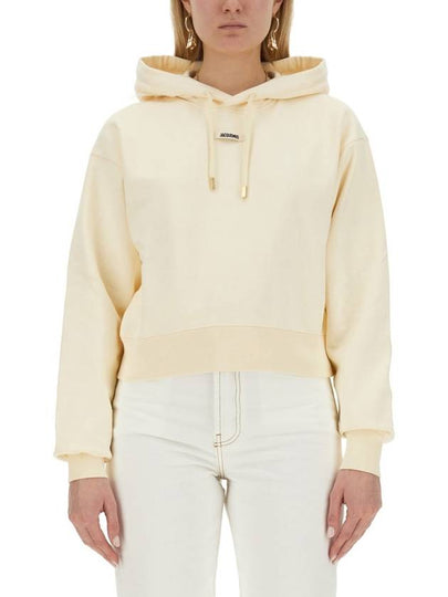 Le Sweatshirt Gros Grain Cotton Hoodie Light Beige - JACQUEMUS - BALAAN 2