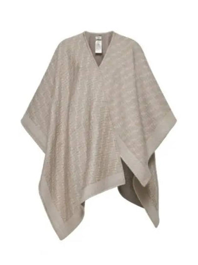 Wool Cashmere Poncho Beige - FENDI - BALAAN 2