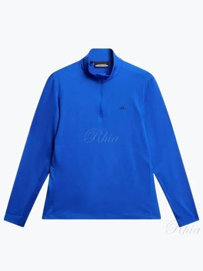 Men's Luke Quarter Zip Mid Layer Long Sleeve T-Shirt Club Blue - J.LINDEBERG - BALAAN 2