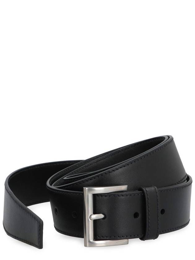 Leather Belt Black Black - PRADA - BALAAN 4