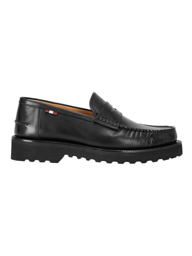 Noah Leather Loafers Black - BALLY - BALAAN.