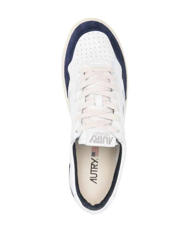 Medalist Leather Low-Top Sneakers Blue White - AUTRY - BALAAN 5