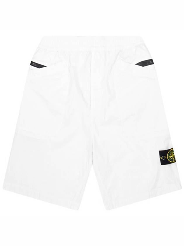 Men's Wapen Patch Tella Shorts White - STONE ISLAND - BALAAN.