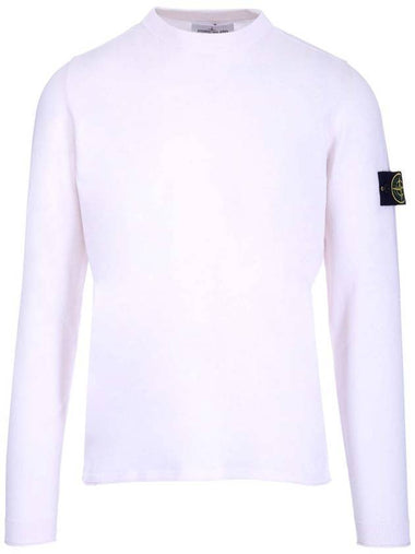 Wappen Patch Crew Neck Knit Top Light Pink - STONE ISLAND - BALAAN 1