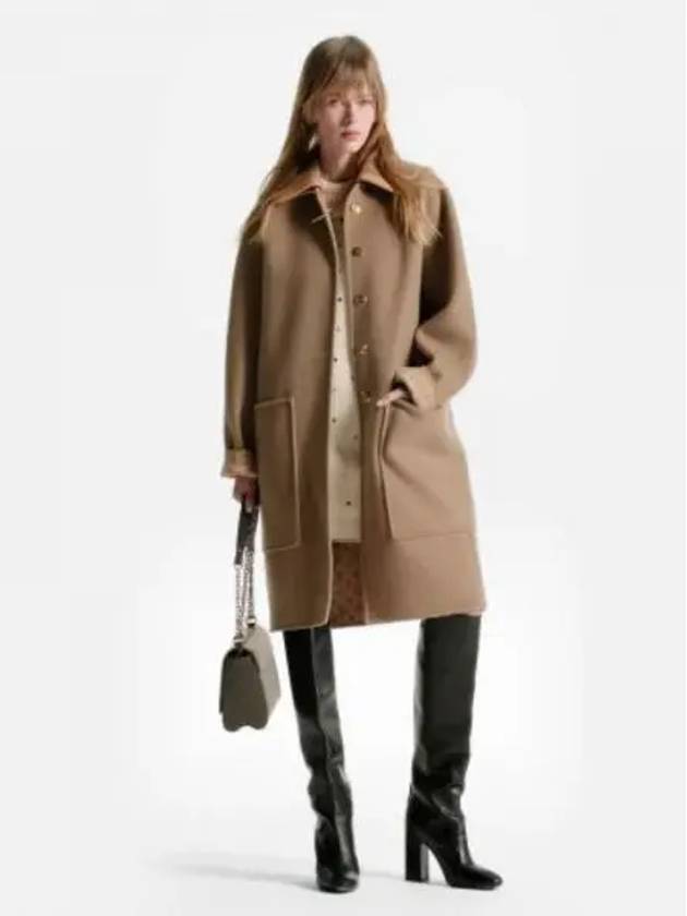 Removable Collar Double Face Coat 1ABQP3 - LOUIS VUITTON - BALAAN 1