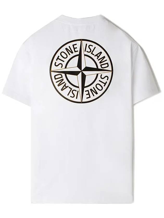 Stamp One Print Short Sleeve T-Shirt White - STONE ISLAND - BALAAN 3