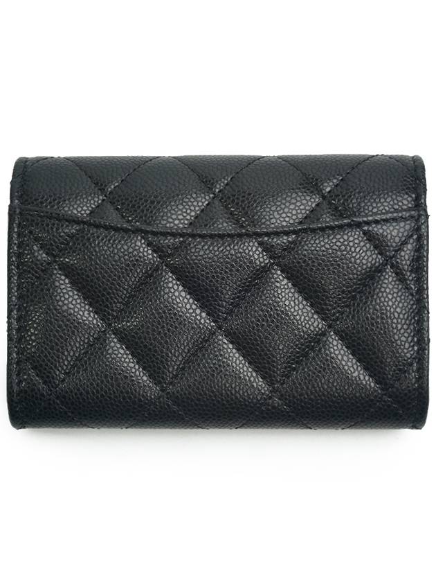 Classic Gold Logo Caviar Card Wallet Black - CHANEL - BALAAN 4