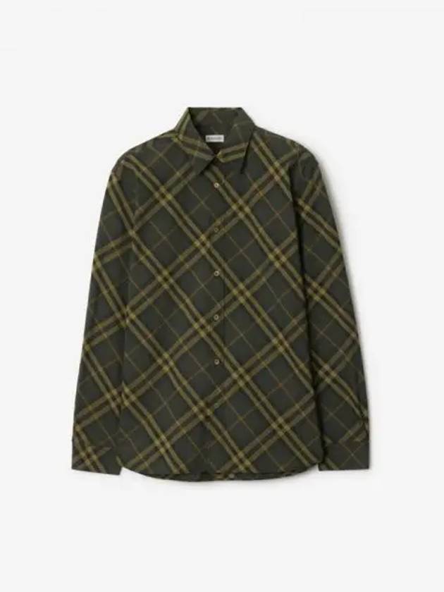 Checked Cotton Shirt Shadow 315158 - BURBERRY - BALAAN 1