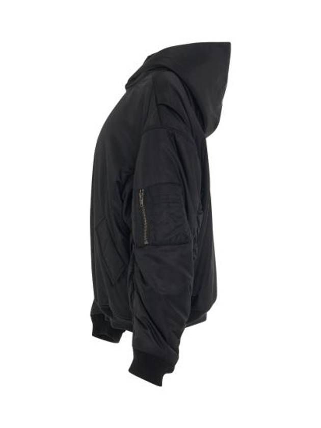 Sporty B Over Bomber Hoodie Black - BALENCIAGA - BALAAN 4