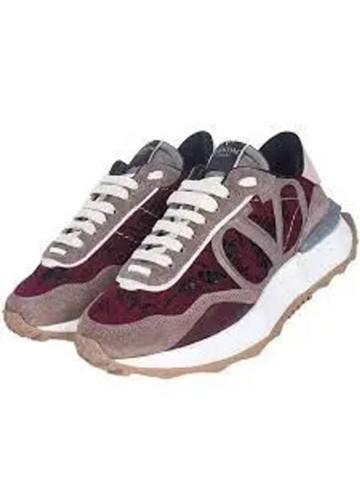 Race Runner Low Top Sneakers Burgundy - VALENTINO - BALAAN 2