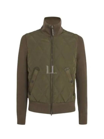 Front Down Padded Zip Up Jacket Green - TOM FORD - BALAAN 2