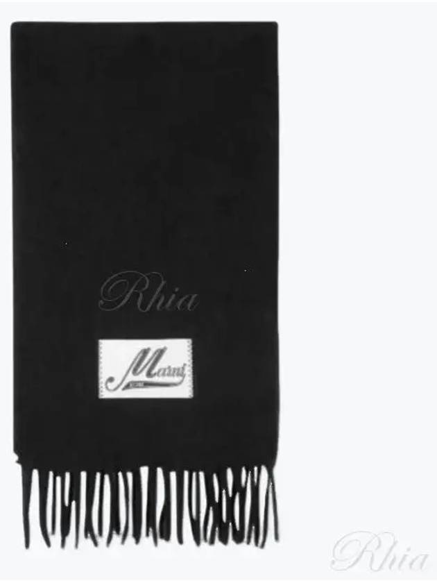 Alpaca Wool Muffler Black - MARNI - BALAAN 2