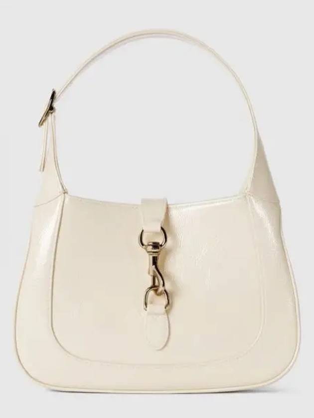 Jackie Small Patent Leather Shoulder Bag Ivory - GUCCI - BALAAN 2