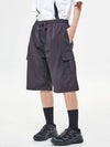 Mark wide nylon half pants CHARCOAL - GRAYBLVD - BALAAN 2