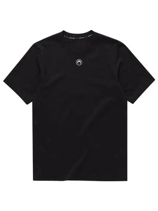 MTO096 CJER0009 BK99 Moon logo embroidered short sleeve t-shirt - MARINE SERRE - BALAAN 1