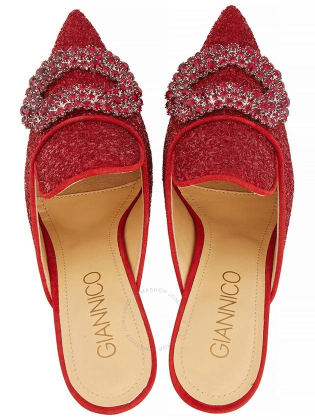 Giannico Ladies Ruby Red Daphne Glittered High-heel Mules, Brand Size 35 ( US Size 5 ) - GIANNICO - BALAAN 3