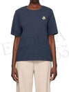 Speedy Fox Patch Comfort Short Sleeve T Shirt Navy - MAISON KITSUNE - BALAAN 3