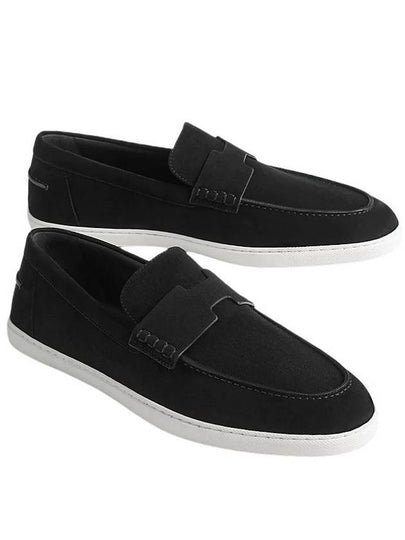 Job H Cutout Detail Loafers Black - HERMES - BALAAN 2