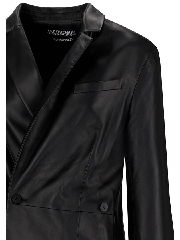 La Best Tibau Cuir Leather Blazer 241JA0461576990 - JACQUEMUS - BALAAN 4