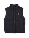 Men's Logo Nylon Tela Padded Vest Navy - STONE ISLAND - BALAAN 2