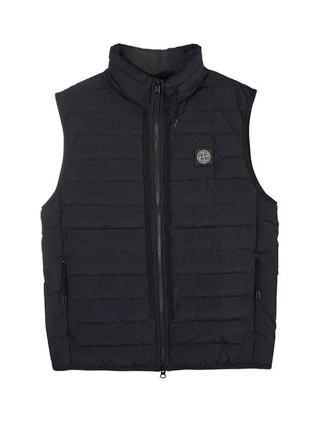 Men's Logo Nylon Tela Padded Vest Navy - STONE ISLAND - BALAAN 2