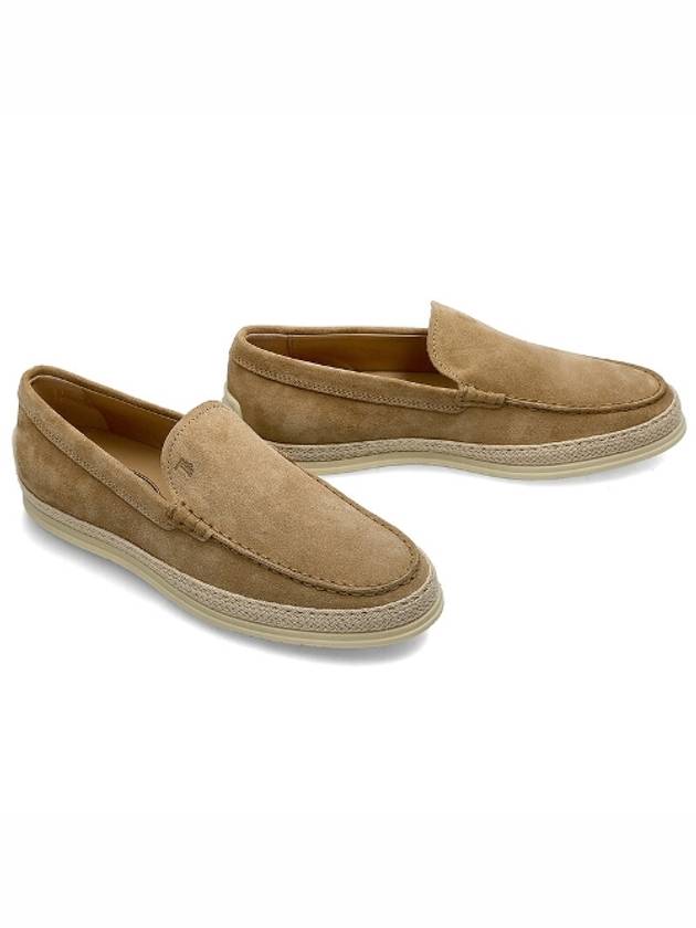 Men's Suede Slip-ons Loafers Beige - TOD'S - BALAAN 3