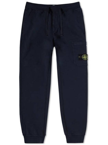 Wappen Patch Cotton Fleece Track Pants Navy - STONE ISLAND - BALAAN 1