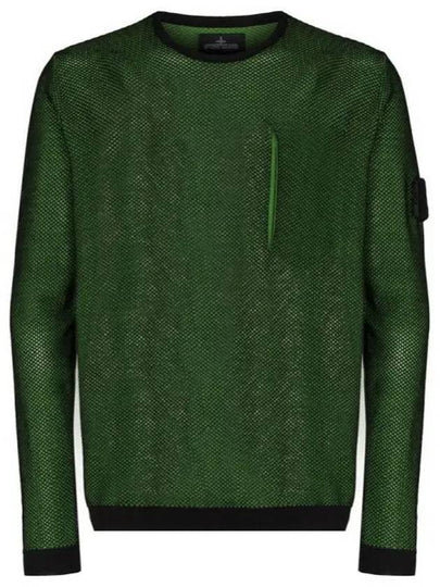 Men's Shadow Project Crewneck Lambswool Knit Top Green - STONE ISLAND - BALAAN 2