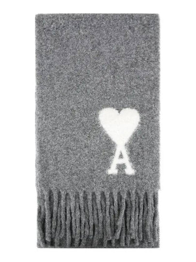 De Coeur Jacquard Muffler Dark Grey - AMI - BALAAN 2