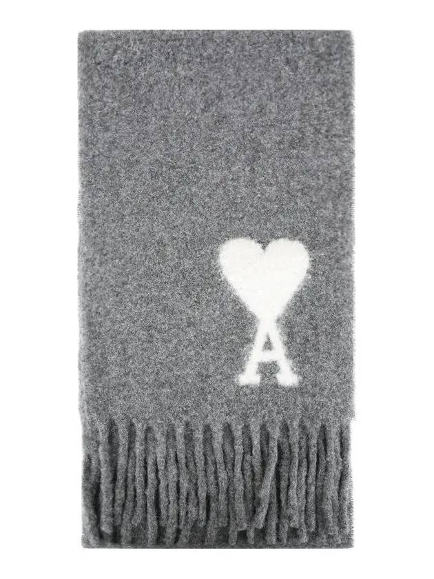 De Coeur Jacquard Muffler Dark Grey - AMI - BALAAN 3