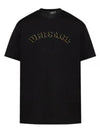 Embroidered Jersey Short Sleeve T-Shirt Black - VERSACE - BALAAN 2