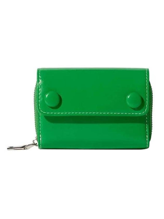 dot pocket coin zipper bill card wallet green - LE MASQUE - BALAAN 1