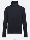 Cashmere Logo Knit Turtleneck Navy - DIOR - BALAAN 4