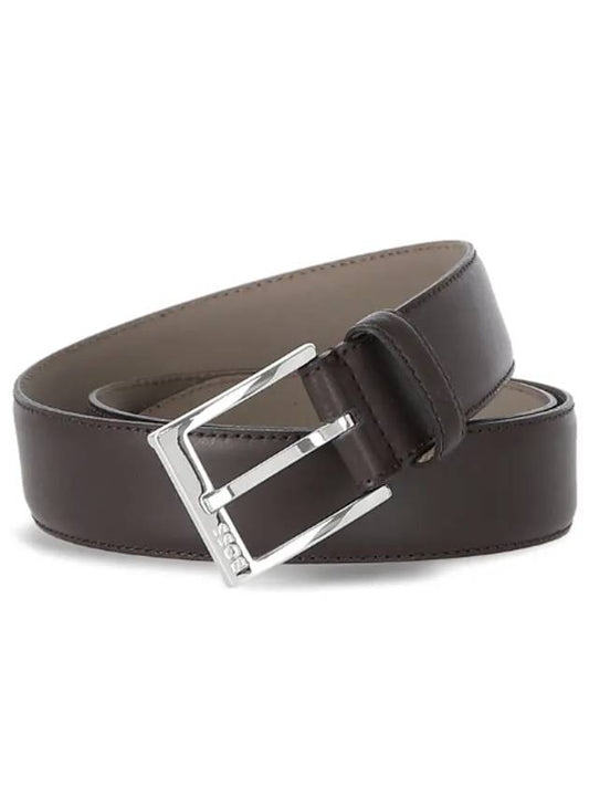 Ellotyo Leather Belt Dark Brown - HUGO BOSS - BALAAN 2