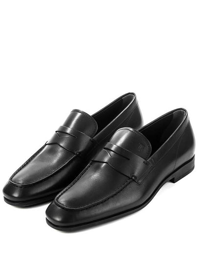 Men's Penny Leather Loafers Black - TOD'S - BALAAN 2