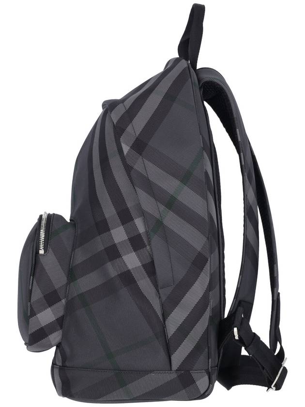 Grid Check Backpack Charcoal - BURBERRY - BALAAN 6