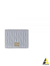 Matelasse Leather Half Wallet Pearl Grey - MIU MIU - BALAAN 2