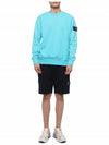 Wappen Patch Crew Neck Sweatshirt Turquoise - STONE ISLAND - BALAAN 4