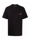 American Script Short Sleeve T-Shirt Black - CARHARTT WIP - BALAAN 2