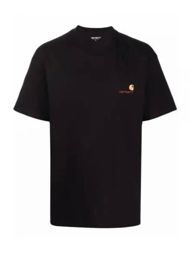 American Script Short Sleeve T-Shirt Black - CARHARTT WIP - BALAAN 2