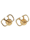 V Logo Signature Earrings Gold - VALENTINO - BALAAN 2