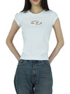 T Angie Peekaboo Logo Short Sleeve T-Shirt White - DIESEL - BALAAN 2