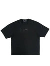 Stamp Logo Cotton Short Sleeve T-Shirt Black - ACNE STUDIOS - BALAAN 2