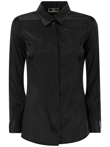 Straight silk satin shirt - ELISABETTA FRANCHI - BALAAN 1