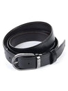 Horseshoe Buckle 30mm Reversible Leather Belt Black Brown - MONTBLANC - BALAAN 3