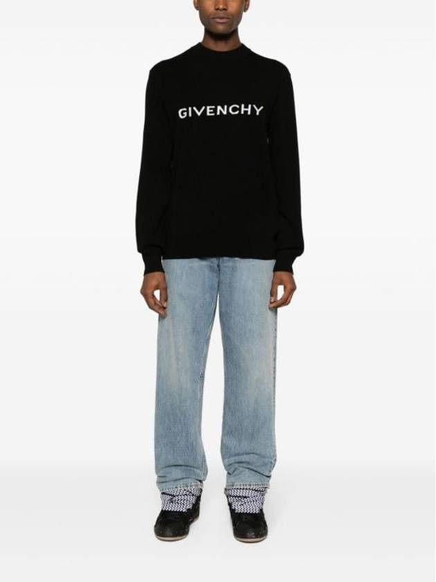 Logo Wool Knit Top Black - GIVENCHY - BALAAN 8